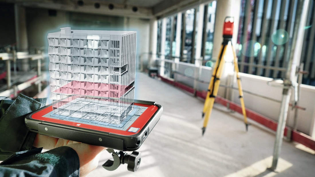 Implantation de chantier avec une station Hilti