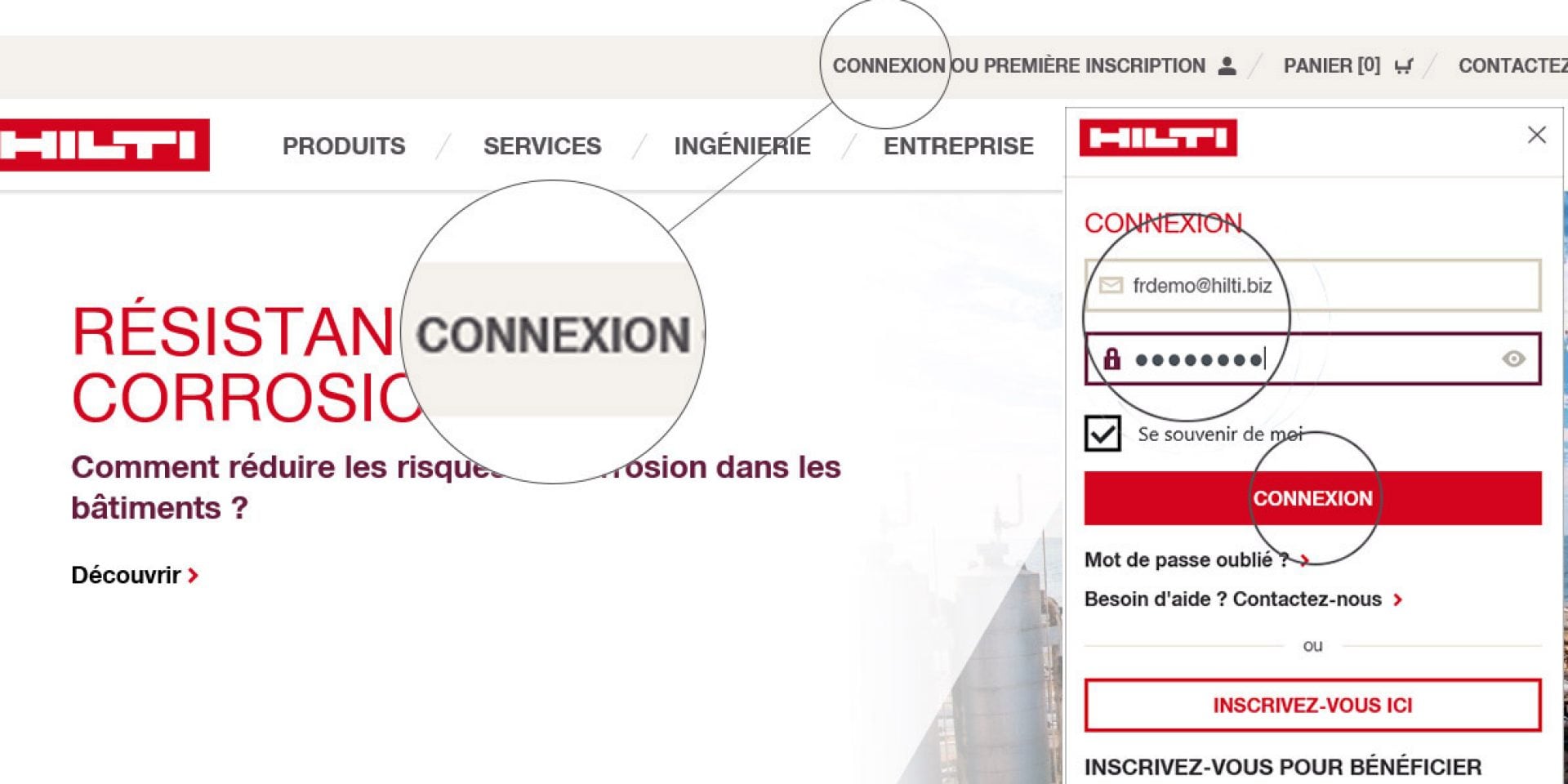 Comment se connecter sur hilti.fr