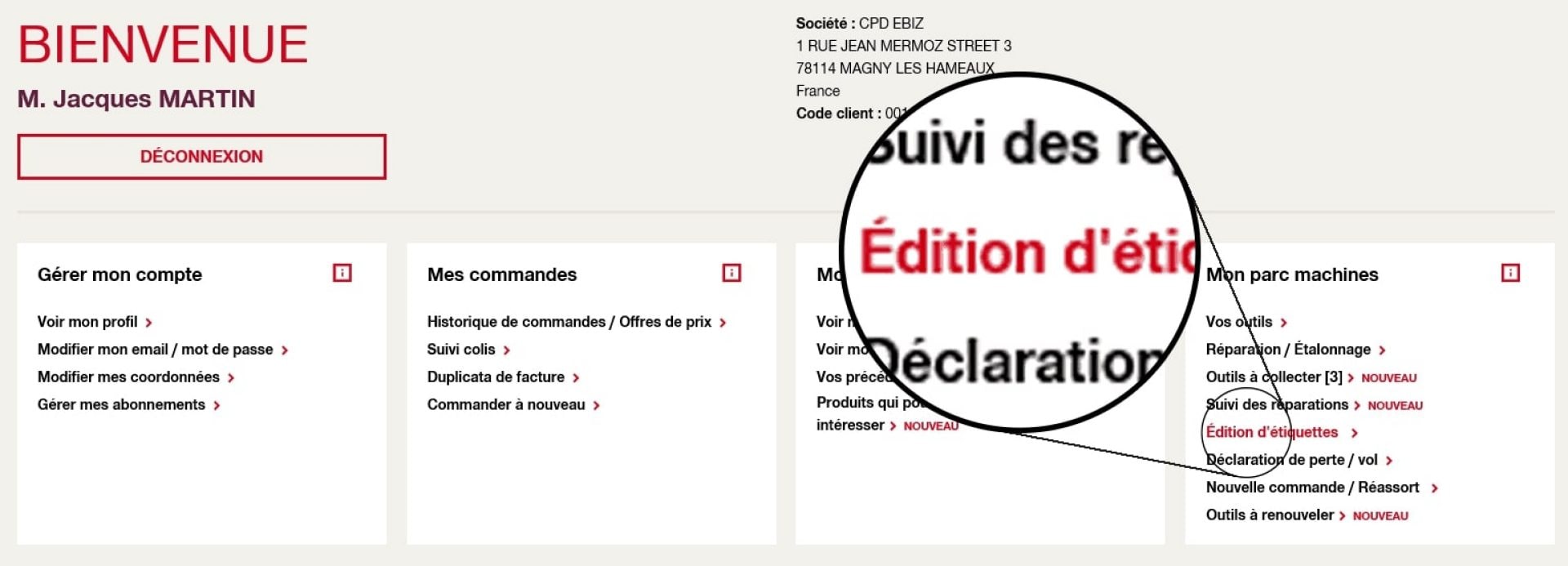 Editer des étiquettes