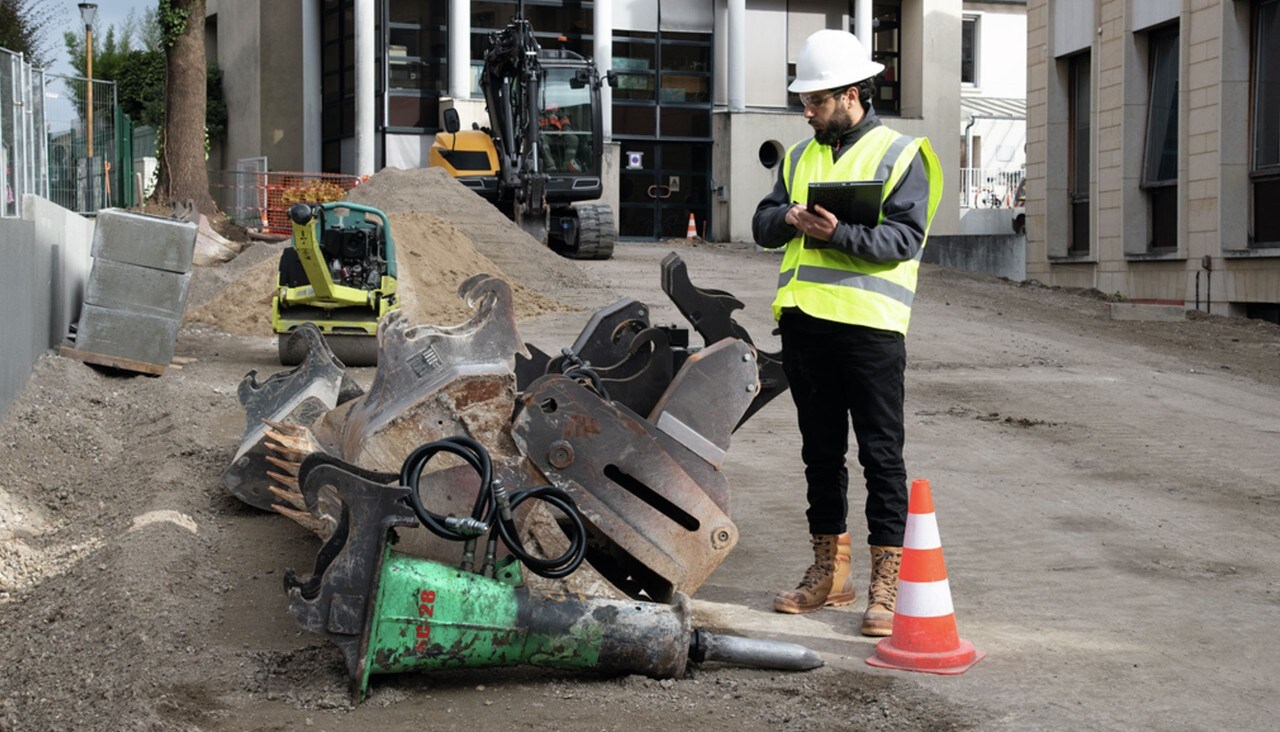 Un ouvrier sur chantier