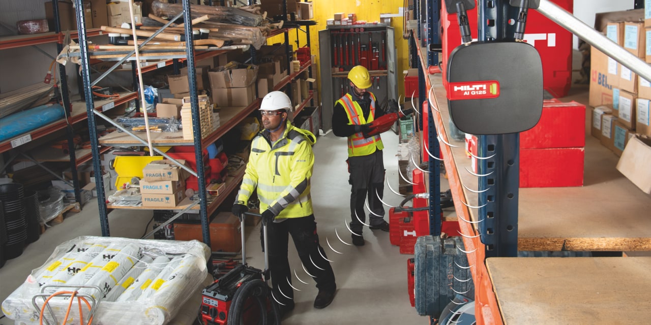Borne Bluetooth de gestion des actifs sur chantier Hilti