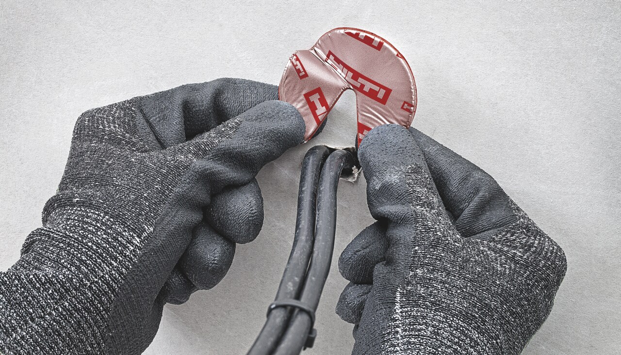 Pose d'un disque coupe-feu Hilti
