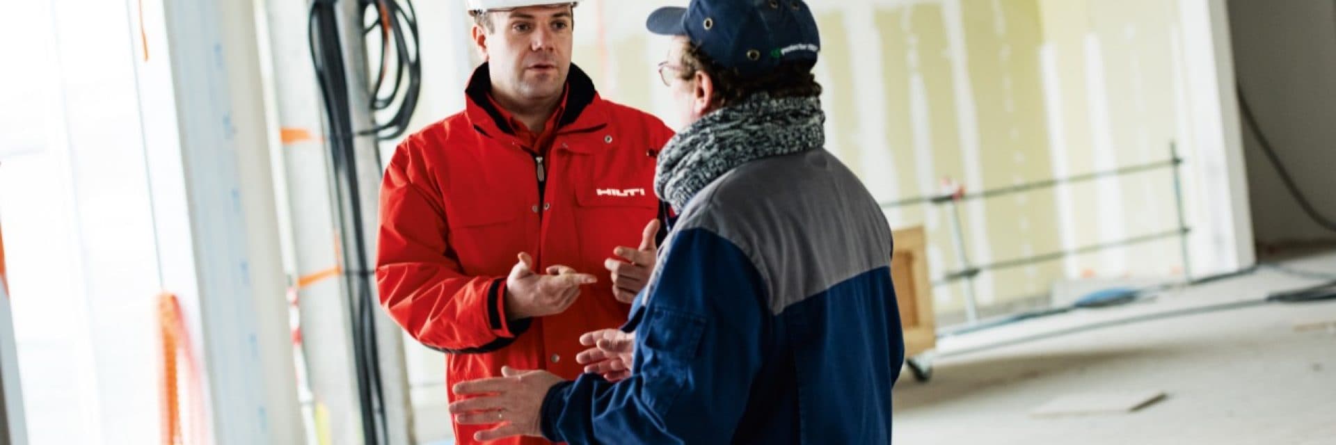 Hilti advice onsite and on the phone