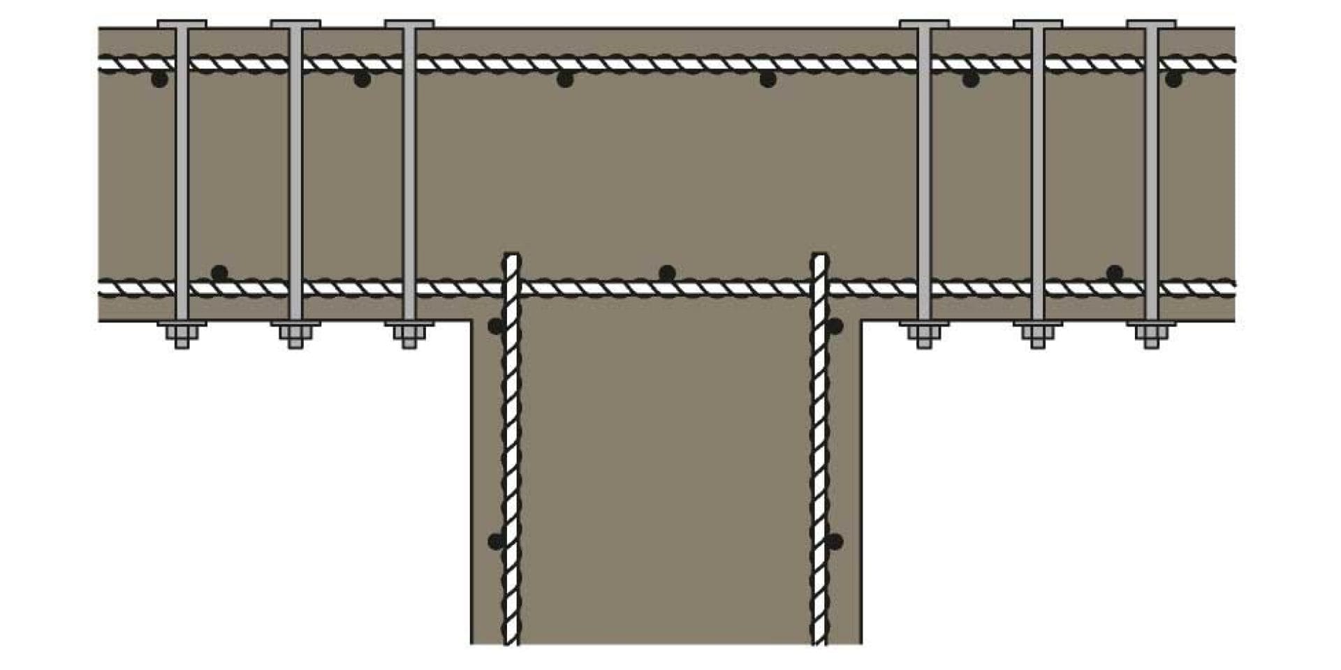 Post installed rebar shear reinforcement Eurocode 2 solution