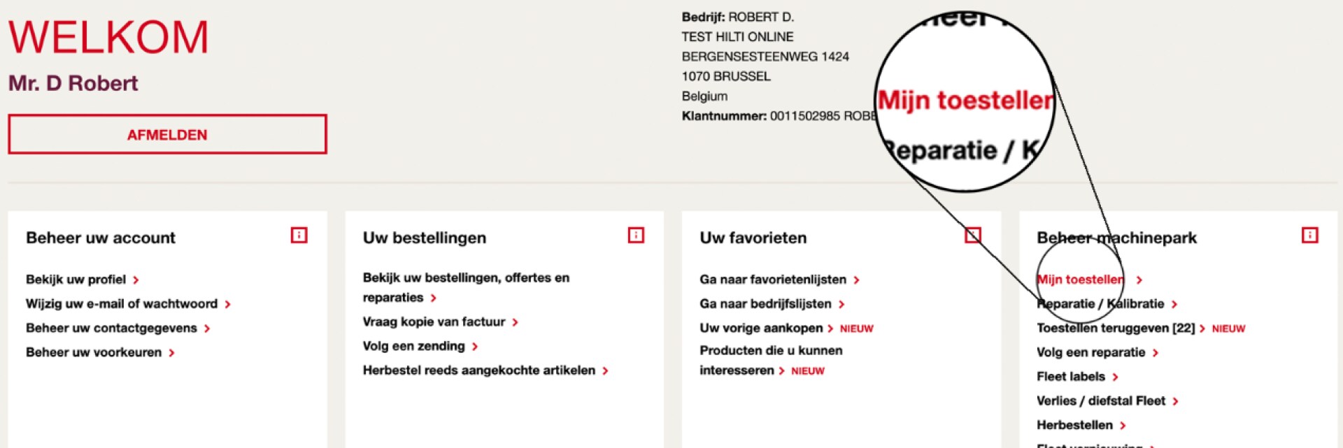 Hoe het volledige machinepark online zien
