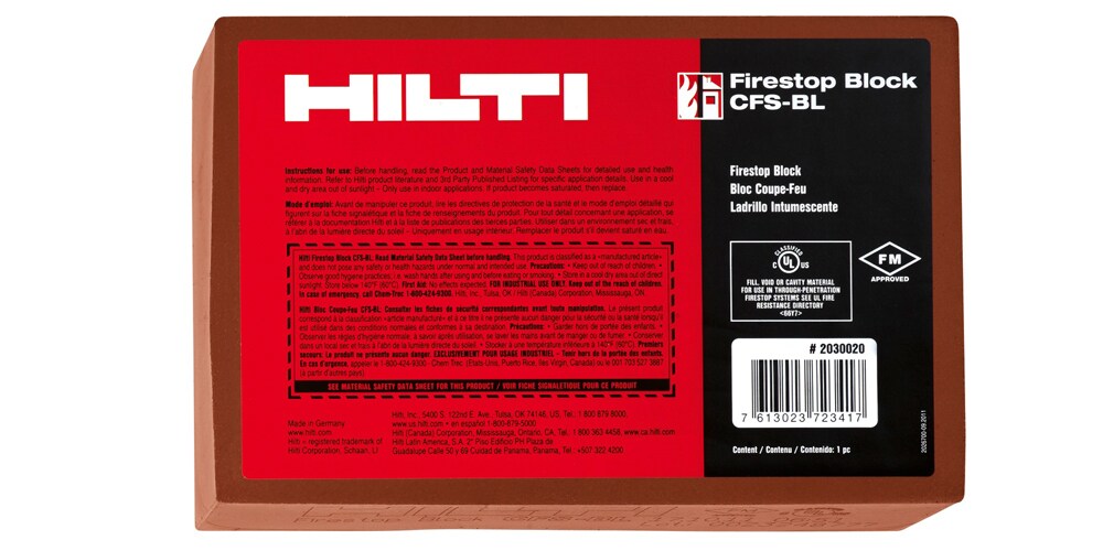 Hilti CFS-BL Firestop Stenen