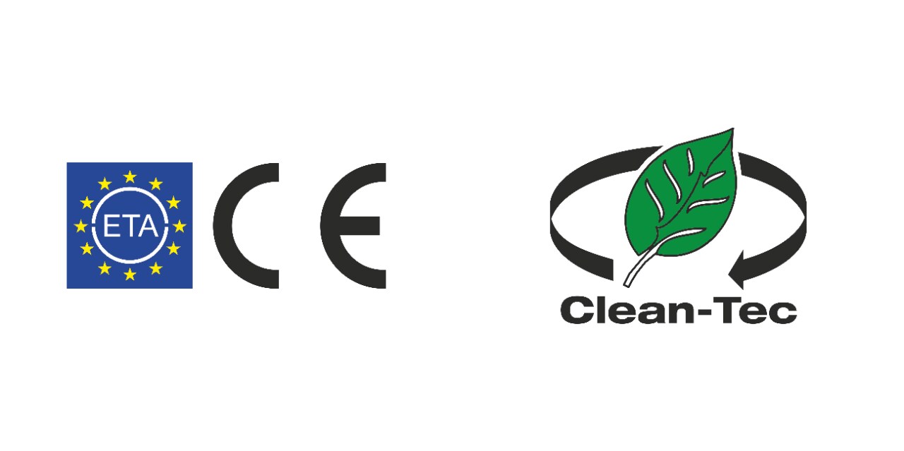 ETA- en CE-certificaat, plus Hilti Clean-Tec