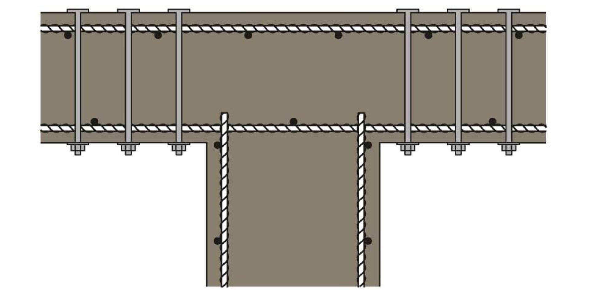 Post installed rebar shear reinforcement Eurocode 2 solution