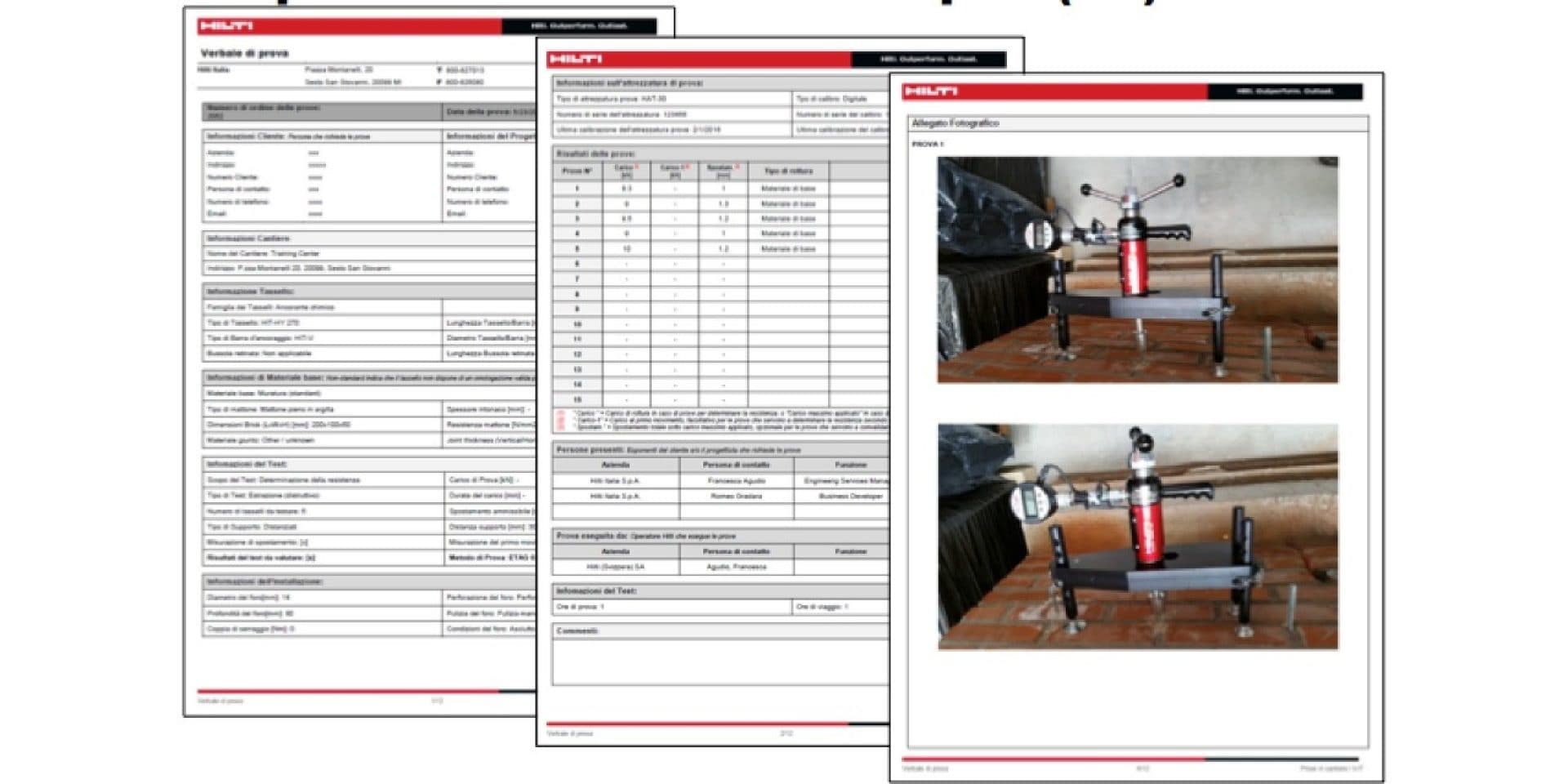 Hilti test rapportage