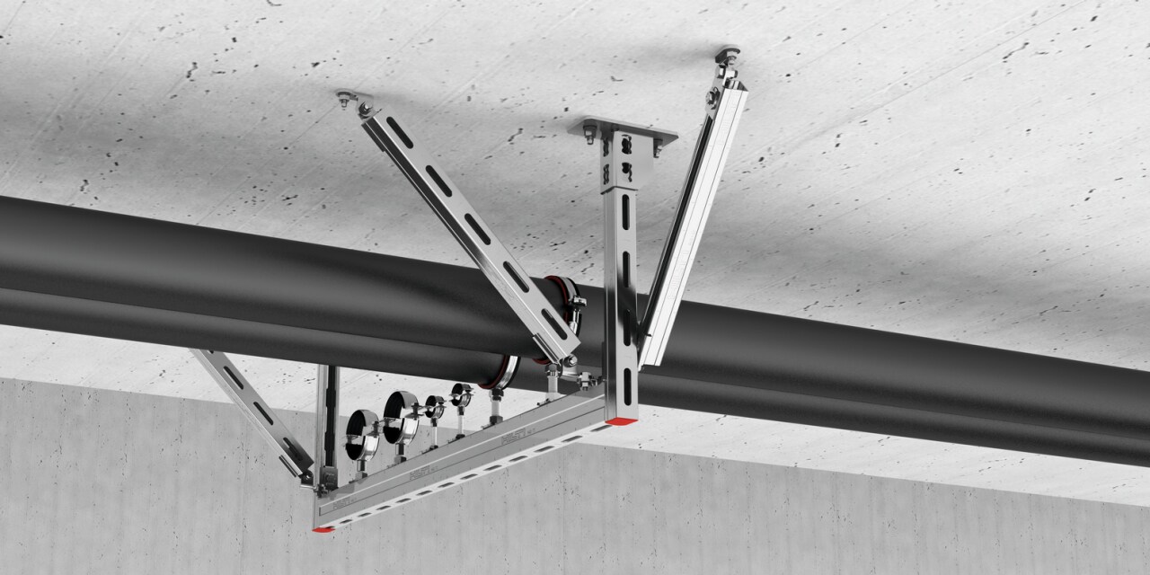 Hilti ondersteuningssysteem voor seismische toepassingen