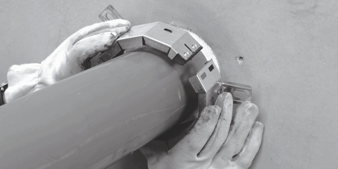 Installatie van een Hilti brandwerende klem