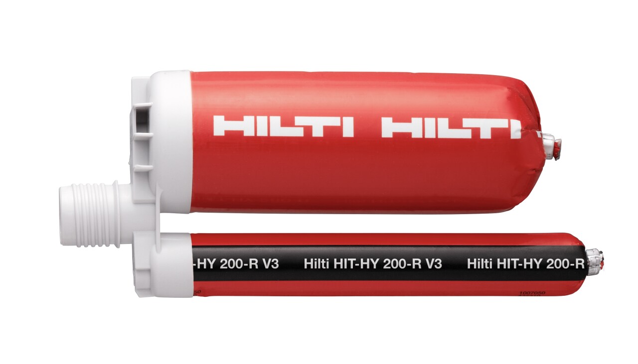 HIT-HY 200-R V3 - plaatsing van de wapening met de HDE 500-A22 morteldispenser