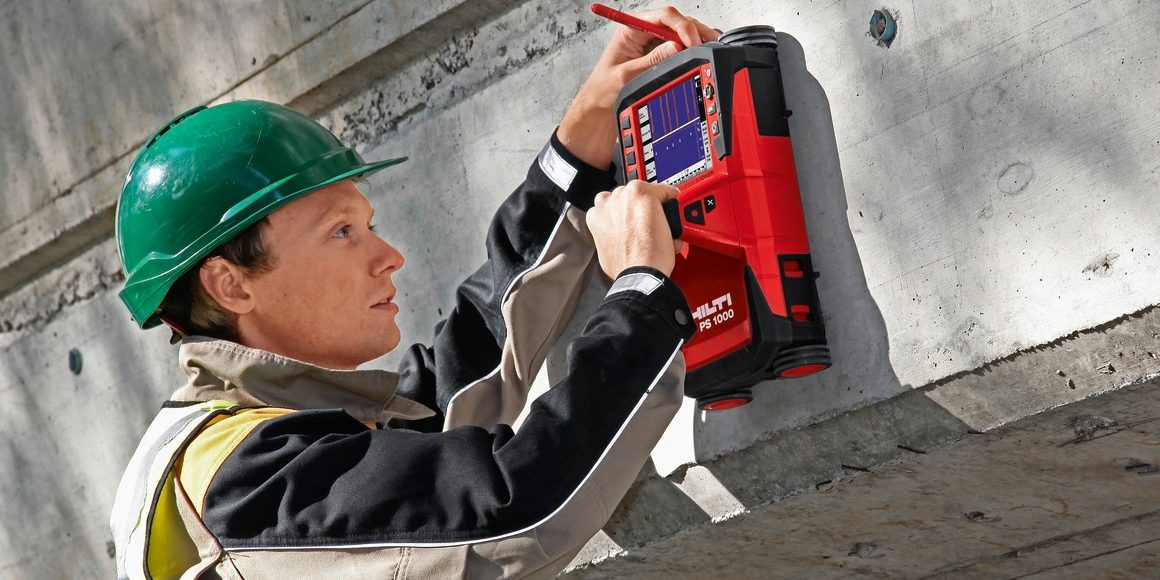 Display in english, PS 1000 X-Scan, PS 1000-B, Bridge Inspection, Civil Engineering, Concrete Inspection, Detection, Post-tensioning cables, tendons, PT cables, Quickscan Recording, Reinforcing bars, Rebar inspection