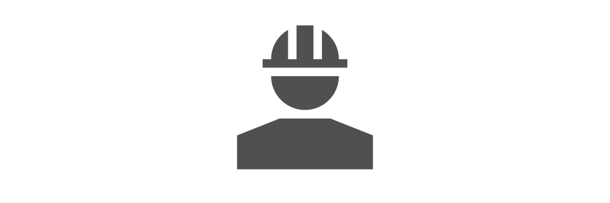 Pictogram van een bouwarbeider