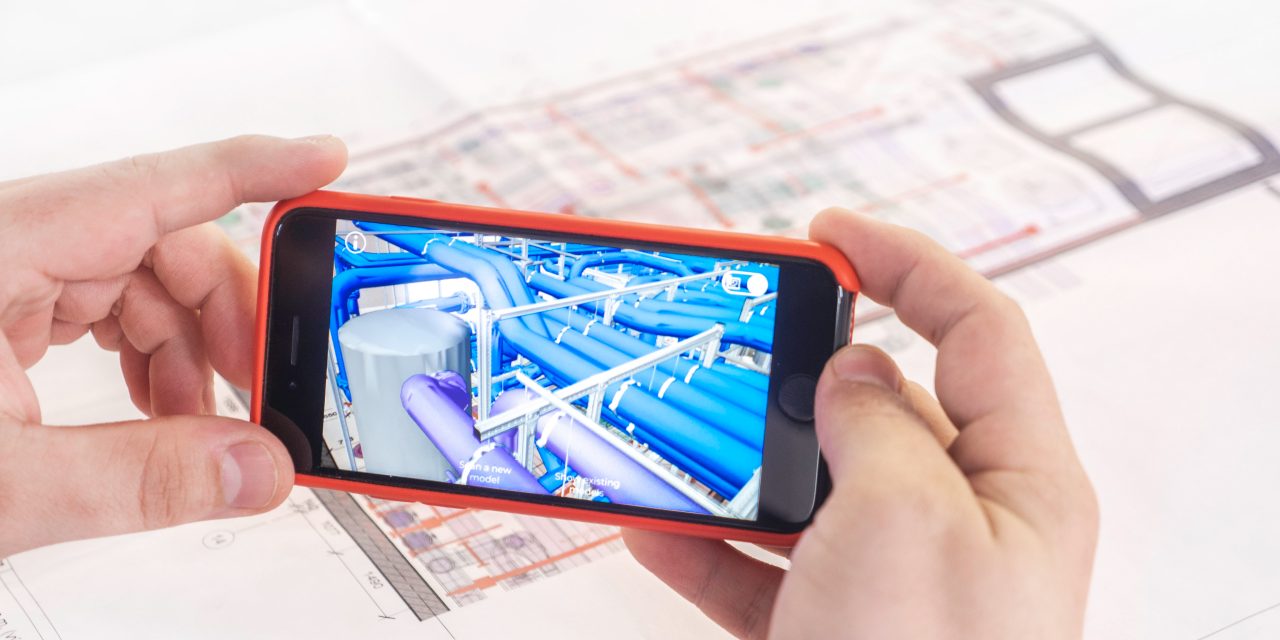 BIM gebruikt op een mobiel apparaat voor papierloze as-built documentatie van een gebouw
