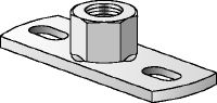 MGS 2-R Platine moyenne en acier inoxydable (A4) pour la fixation des tiges filetées métriques avec deux points de chevillage