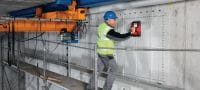 PS 1000 X-Scan betonscanner Scan efficiënt grote gebieden en vind metalen en niet-metalen objecten en PT-kabels in meerdere lagen beton. Toepassingen 5