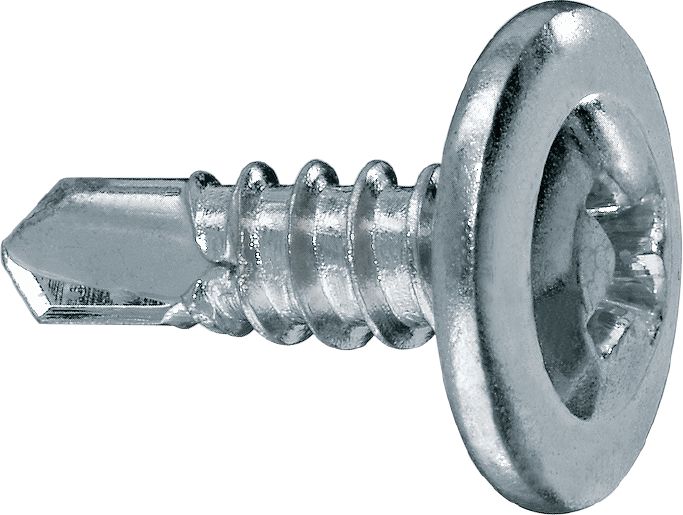 Vis autoperceuses pour ossatures S-DD 03 Z 02 Vis pour ossature métallique intérieure, à tête plate (zinguée) pour la fixation de poteaux sur rails