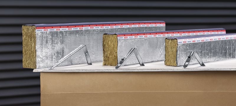 CFS-VB E60 holtebarrière 25mm luchtspleet Voorgevormde brandholte barrière voor bekleding van regenscherm met 60 minuten brandintegriteit en luchtspleten tot 25 mm Toepassingen 1