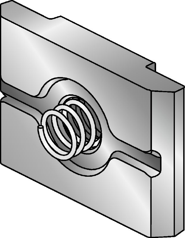 Platte onderlegring DIN 125 M12 HDG Thermisch verzinkte plaat voor het eenvoudiger met één hand bevestigen en aanpassen van MI- en MIQ-verbinders