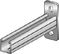 MQK-41/3 console Verzinkte (HDG) console met een 41 mm hoog, 3 mm dik enkel MQ-veerprofiel