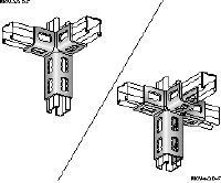 MQV-3D-F-railverbinder Thermisch verzinkte railverbinder voor driedimensionale structuren