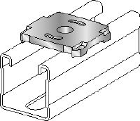 Plaque perforée MQZ-L-R Plaque perforée en acier inoxydable (A4) pour le montage et le chevillage en trapèze