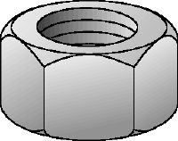 Écrou hexagonal de classe 8 GAC DIN 934 Écrou hexagonal de classe 8 galvanisé à chaud (GAC) conforme à DIN 934