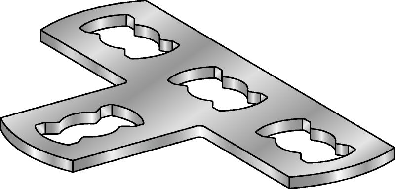 MQV-T-F Vloerplaatverbinder Thermisch verzinkte (HDG) platte plaatverbinder om rails onder rechte hoeken te bevestigen