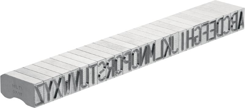 X-MC S 8/12 Markeringsstempels voor staal Brede letters en cijfers met scherpe rand om identificatiemarkeringen in metaal te stempelen