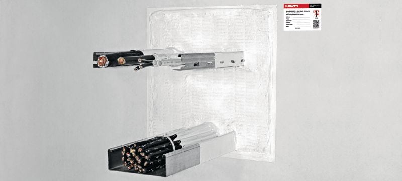 Enduit coupe-feu CFS-CT Système de panneaux avec un revêtement coupe-feu bénéficiant d'une vaste gamme d'homologations en tant qu'agent de colmatage des grandes ouvertures Applications 1
