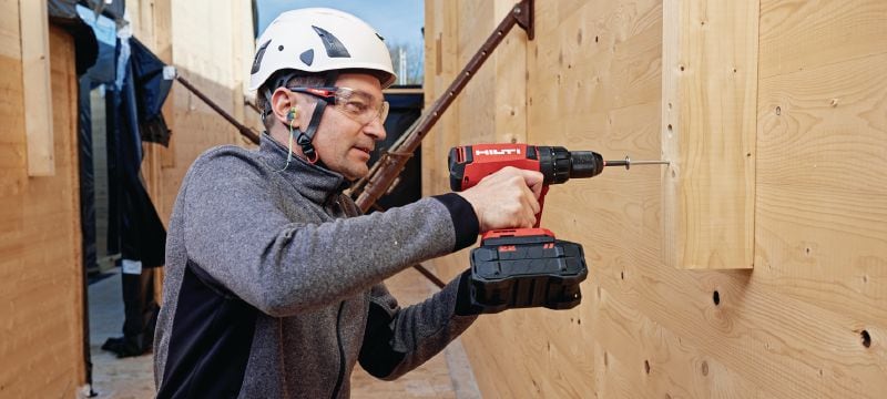 Vis à bois structurel S-WCF-Z, tête fraisée avec filetage sur toute la longueur Vis à bois avec tête fraisée et filetage sur toute la longueur pour une capacité porteuse supérieure du bois structurel et une finition attrayante Applications 1