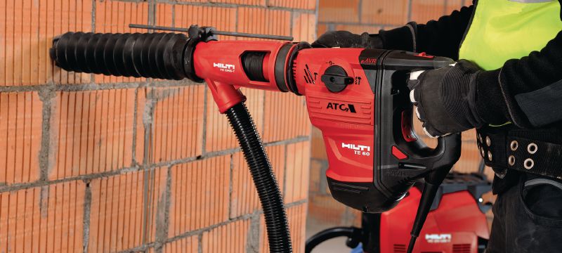 TE DRS-Y-stofafzuiging Stofafzuiging bij boren en beitelen in beton met de Hilti SDS Max (TE-Y)-breekhamers Toepassingen 1