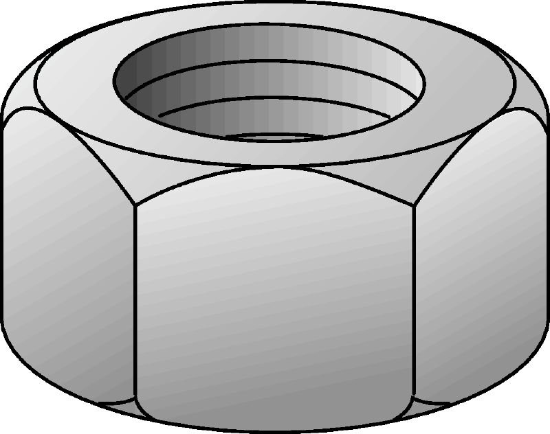 Écrou hexagonal de classe 8 galvanisé, DIN 934 Écrou hexagonal de classe 8 galvanisé conforme à DIN 934