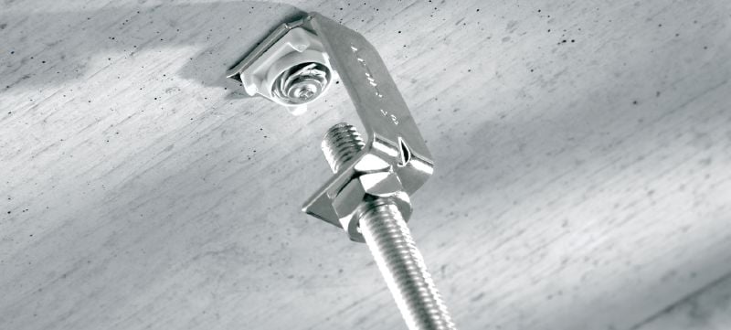 X-EHS M MX Draadstanghanger Metalen draadstanghanger voor lichte elektrische/mechanische bevestigingen op plafonds en voor gebruik met nagelstroken Toepassingen 1