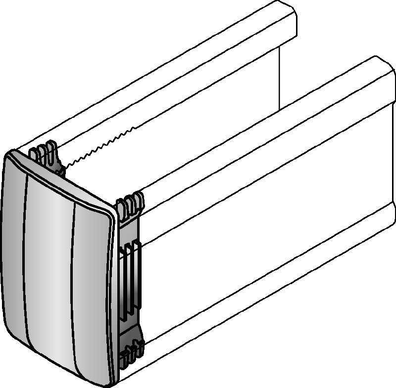 Capuchon de protection MM-E Capuchon de protection pour couvrir les extrémités des rails entretoise MM Hilti