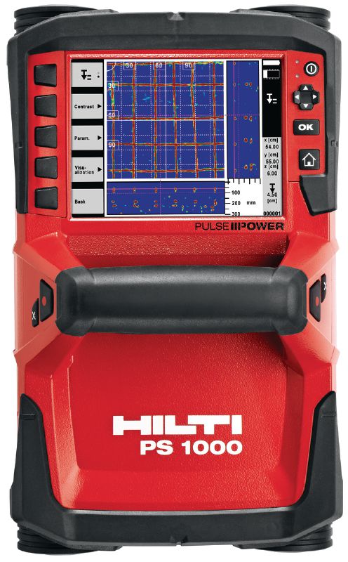 PS 1000 X-Scan betonscanner Scan efficiënt grote gebieden en vind metalen en niet-metalen objecten en PT-kabels in meerdere lagen beton.