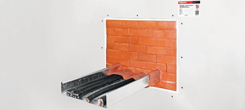 Brandwerend blok CFS-BL Voorgevormde brandwerende blokken voor het afdichten van doorvoeringen met kabels Toepassingen 1