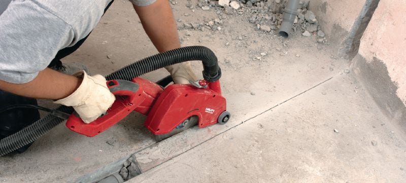 DCH 230 elektrische doorslijpmachine Droge elektrische handbediende diamantslijper - zaagdiepte tot 85 mm met 230 mm blad Toepassingen 1