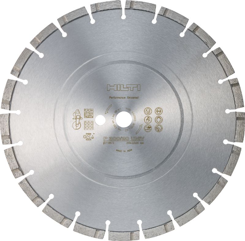 Disque diamant universel P Disque diamant pour découper dans divers matériaux support