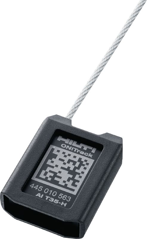 AI T35-H tag voor materiaal Zeer robuuste aluminium tag met metalen draad voor materiaal voor zwaar gebruik