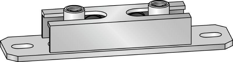 MRG-UK D6 Dwarsrolverbinder (dubbel) Premium verzinkte dubbele dwarsrolverbinder voor zware verwarmings- en koelingstoepassingen