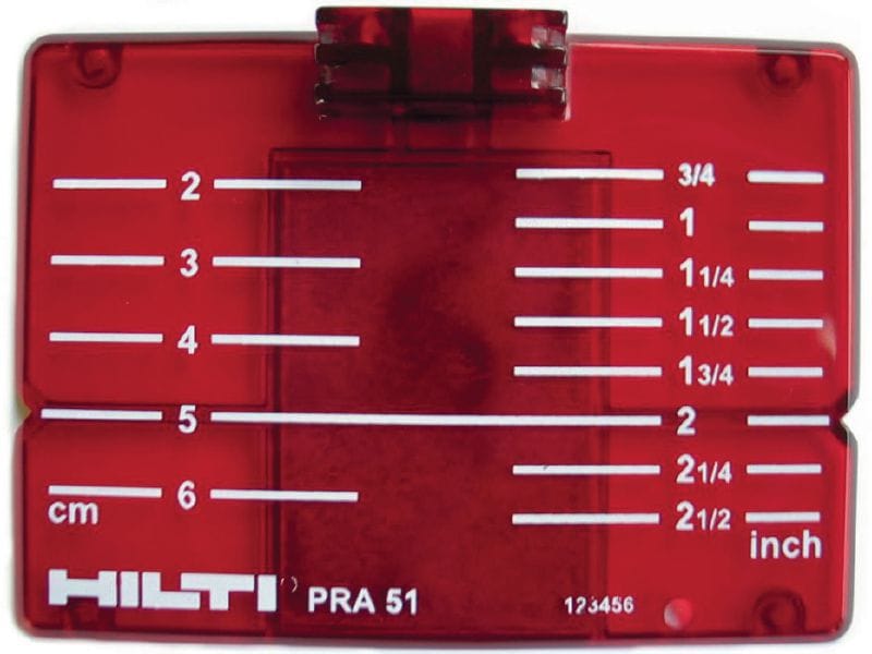 Plaquette-cible PRA 51 (CM/IN) 