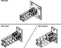 Connecteur de platine MIQC-C Platine galvanisée à chaud (GAC) pour la fixation de rails MIQ sur le béton dans les applications pour charges lourdes