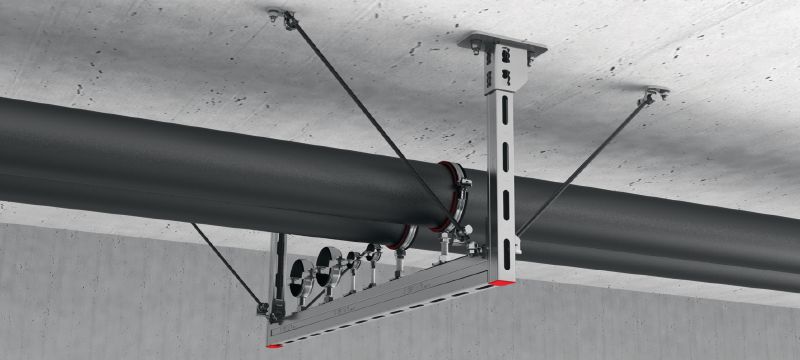 MT-S-AP seismische scharnierstang Verzinkte scharnierdraadstang voor seismische verstevigingselementen voor MEP draagstructuren Toepassingen 1