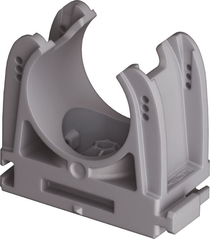 X-EKS MX (02) leiding clip Plastic leiding clip geoptimaliseerd voor nagels in strip en compatibel met een groot aantal bevestigingsmethoden en basismaterialen