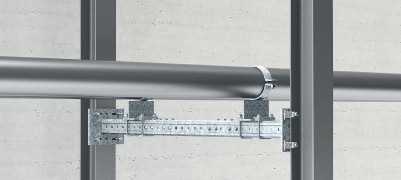 MIC-E verbinder Thermisch verzinkte verbinder gebruikt om MI-draagbalken in lengterichting te verbinden voor lange overspanningen bij zware toepassingen Toepassingen 1