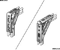 Support d'angle MQW-S-R Équerre solide à 90 degrés en acier inoxydable (A4) pour relier plusieurs rails entretoises MQ dans des applications pour charges moyennes/lourdes