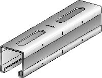 MQ-41-R Rail entretoise MQ en acier inoxydable (A4) d'une hauteur de 41 mm destiné aux applications pour charges moyennes