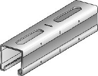 MQ-41-HDG plus Thermisch verzinkte (HDG plus) MQ dubbele installatierail voor middelzware toepassingen